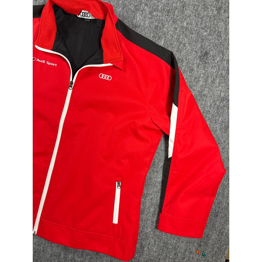 Audi Sport Mens Red Black Full Zip Track Jacket Racing Automotive XXL - Picture 4 of 7